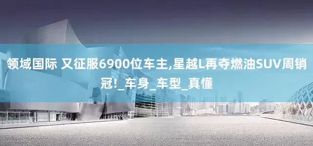 领域国际 又征服6900位车主,星越L再夺燃油SUV周销冠!_车身_车型_真懂
