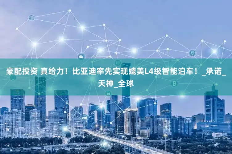豪配投资 真给力！比亚迪率先实现媲美L4级智能泊车！_承诺_天神_全球